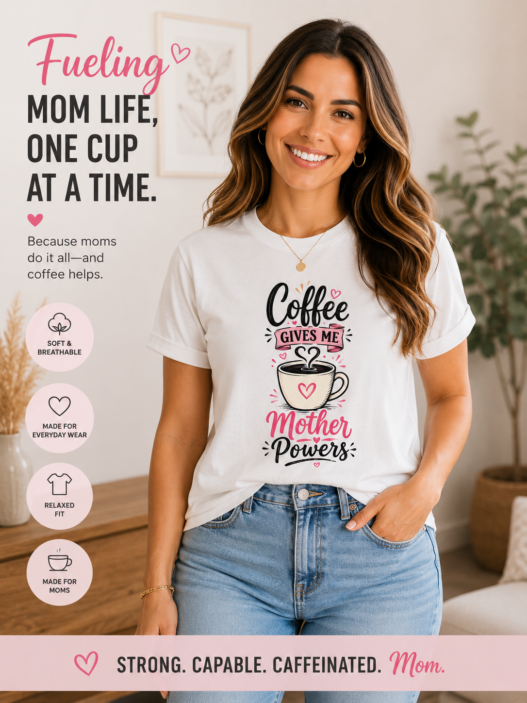 Coffee Gives Me Mother Powers Graphic Tee
