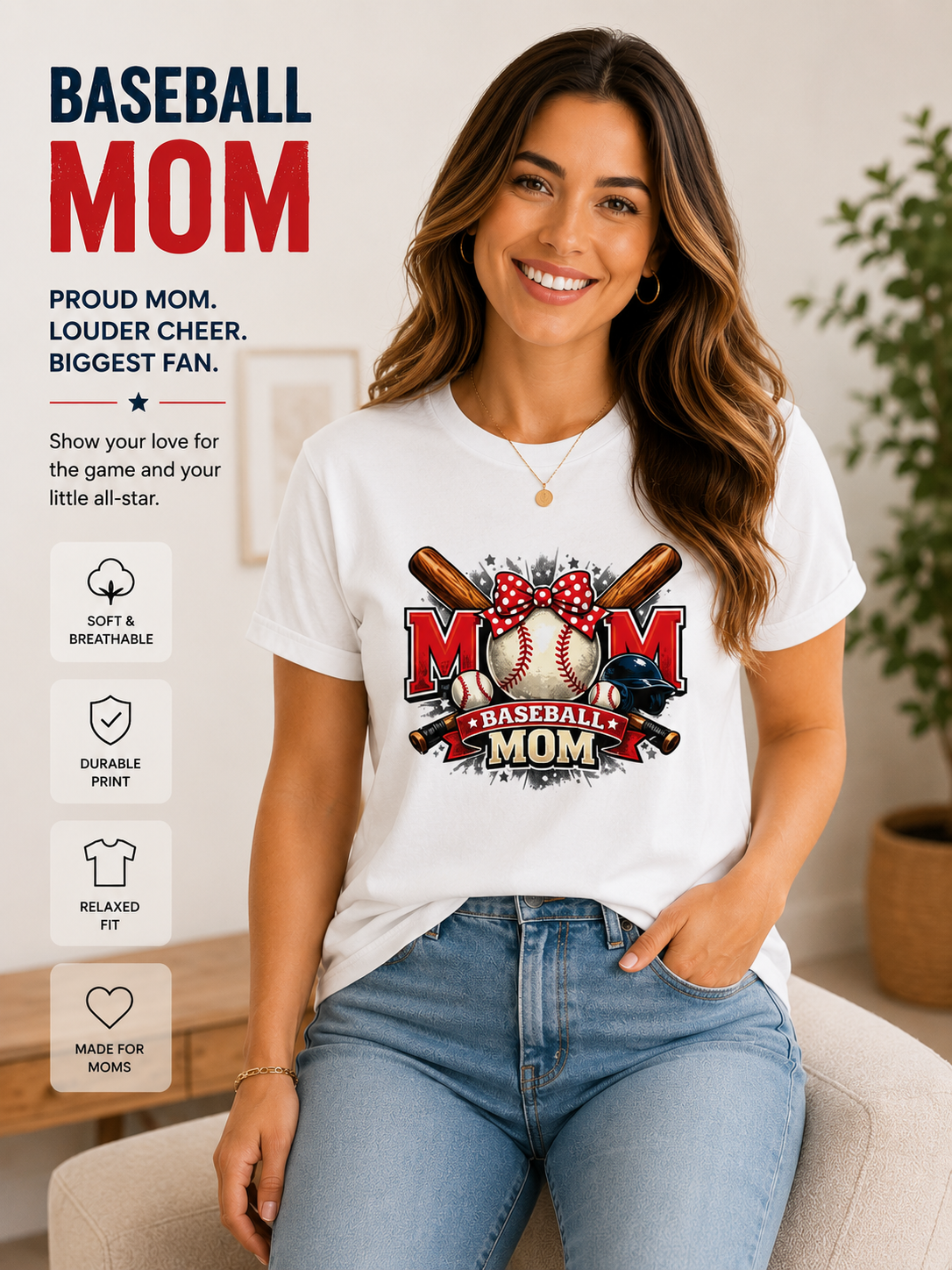Baseball Mom Graphic Tee