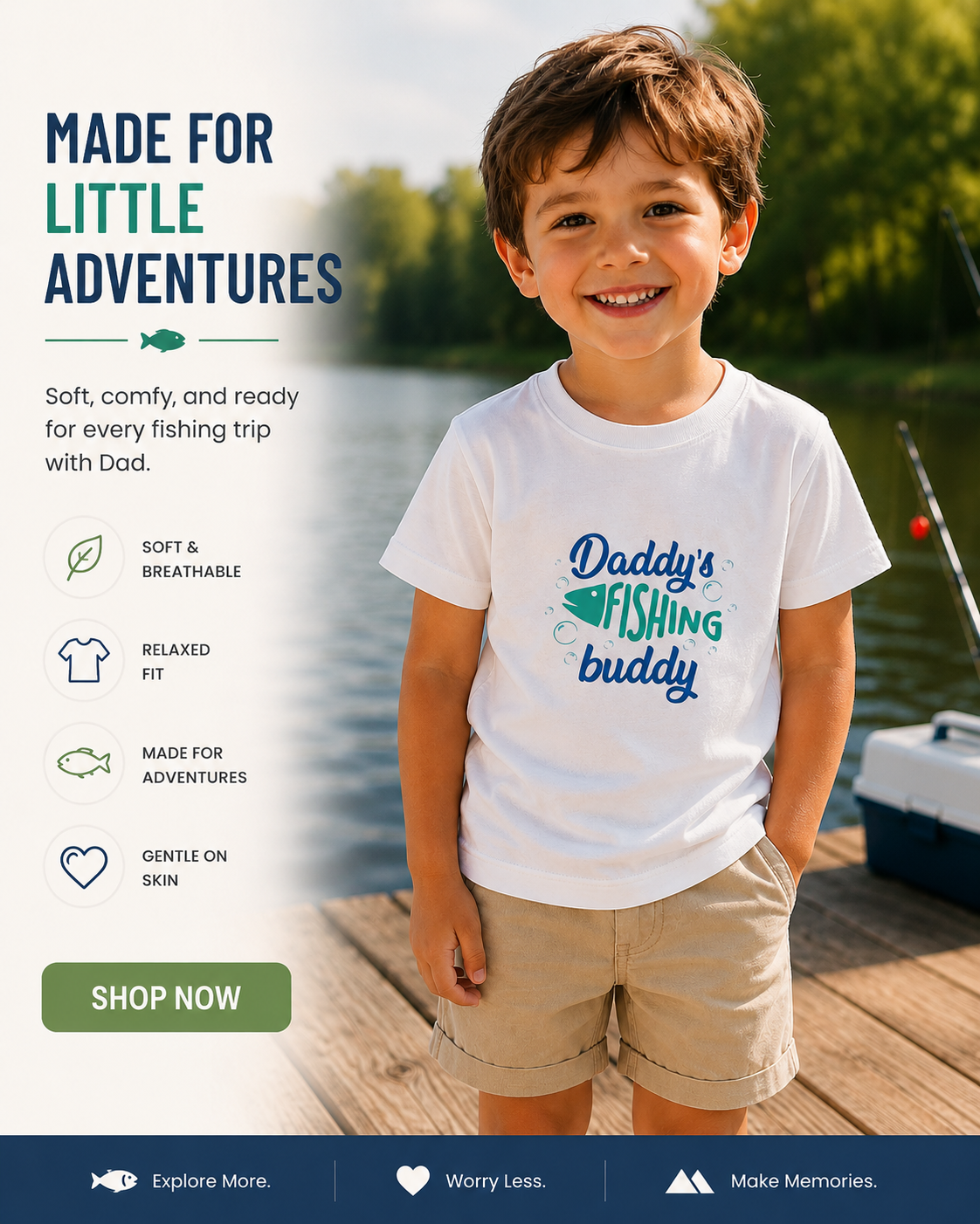 Daddy's Fishing Buddy Kids Tee